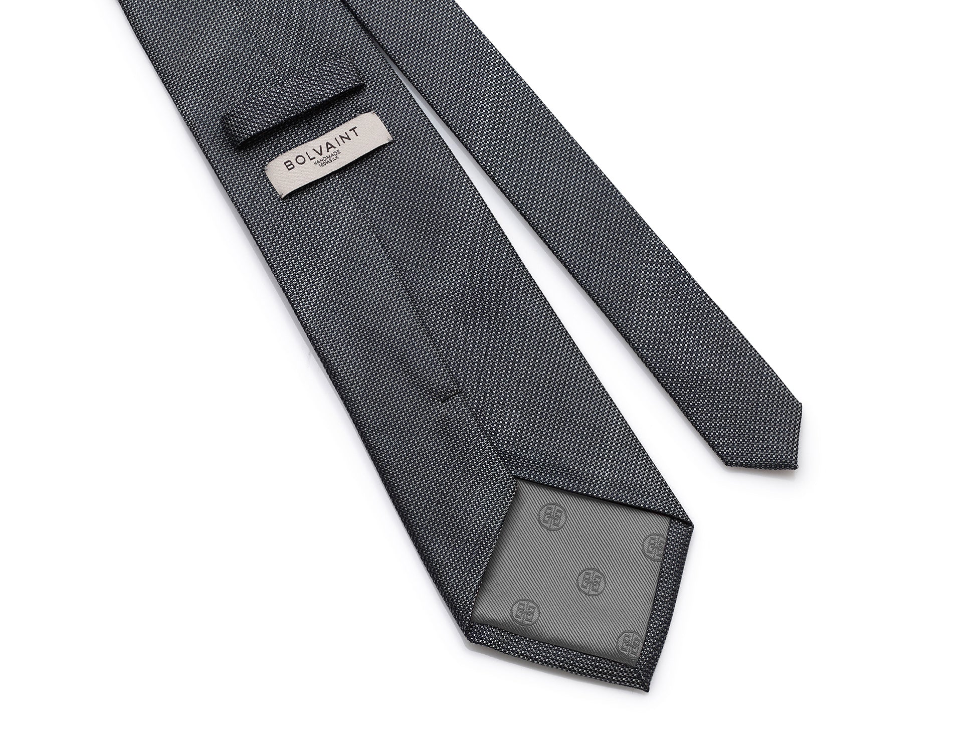 Tabit Pindot Silk Tie in Slate