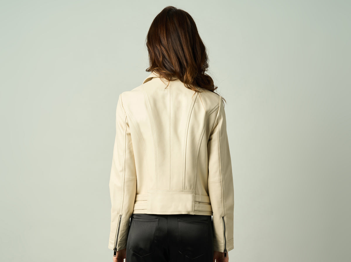 Camille Lambskin Moto Jacket - Women's