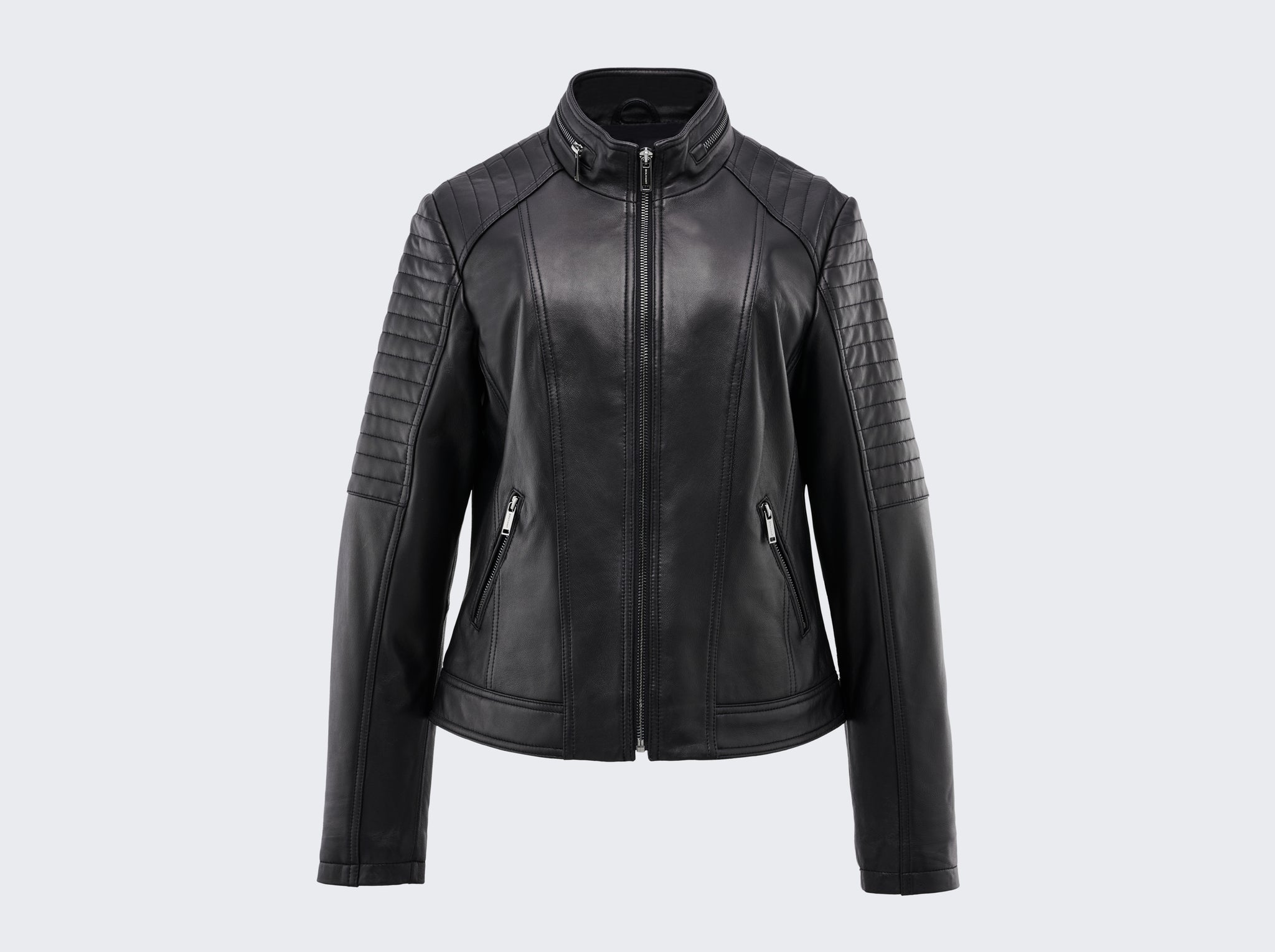 Amélie Lambskin Moto Jacket - Women's