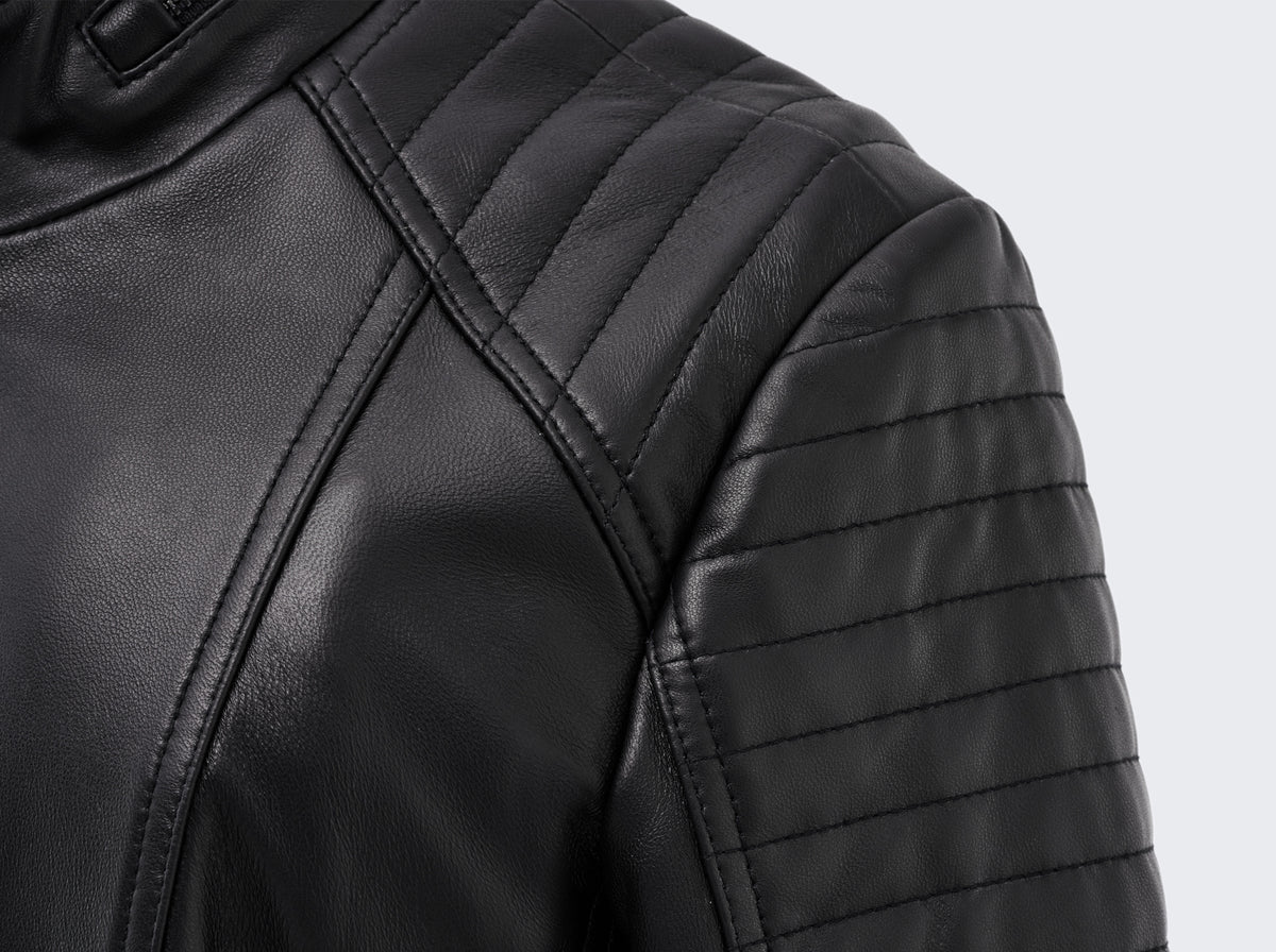 Amélie Lambskin Moto Jacket - Women's