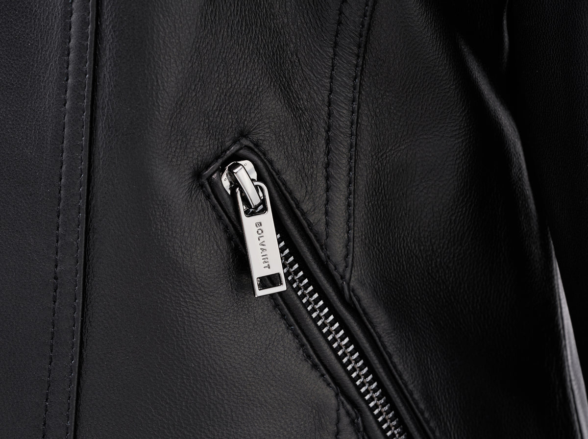 Amélie Lambskin Moto Jacket - Women's