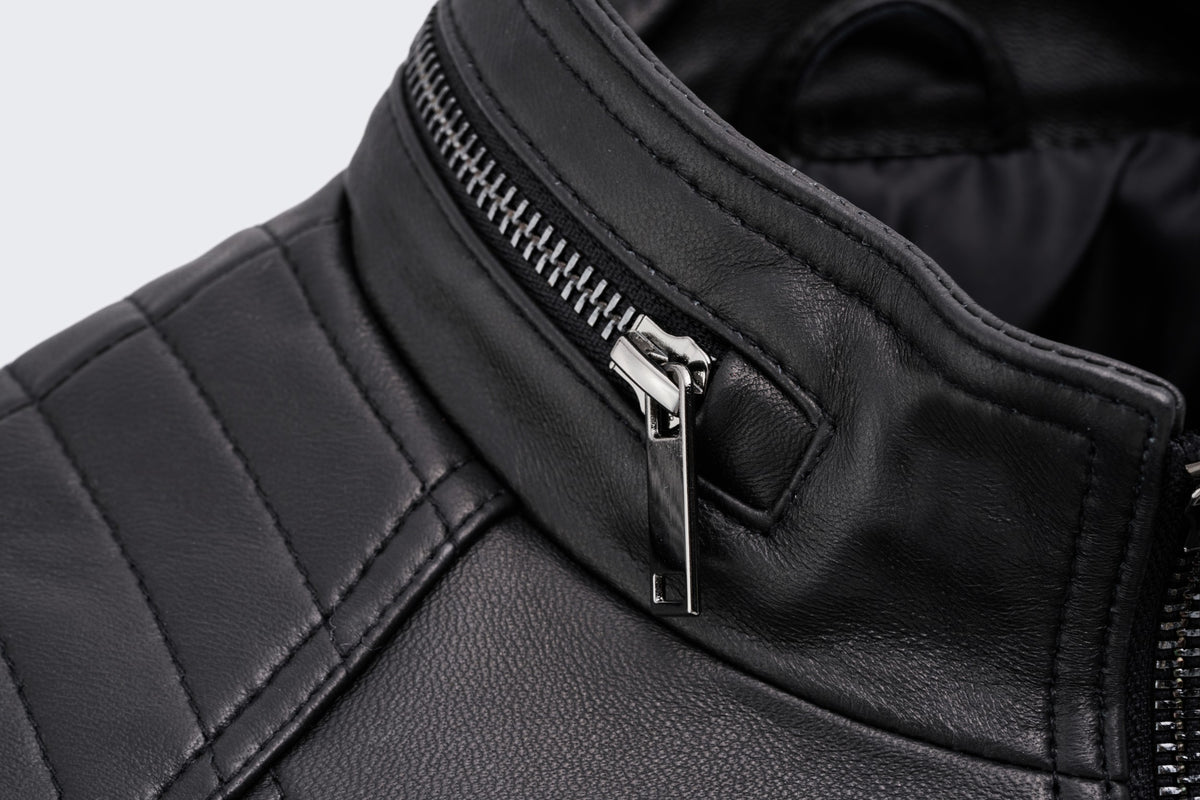 Amélie Lambskin Moto Jacket - Women's