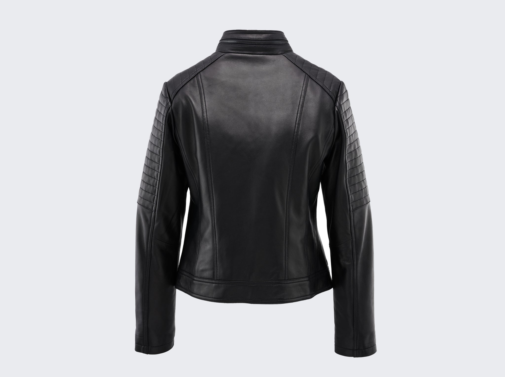 Aries Leathers Women's Biker Motorcycle Jacket - Genuine Leather Moto Jacket