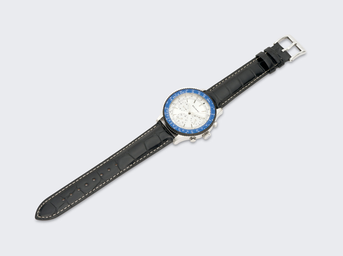 The Marquis Chronograph Blanc in Blue