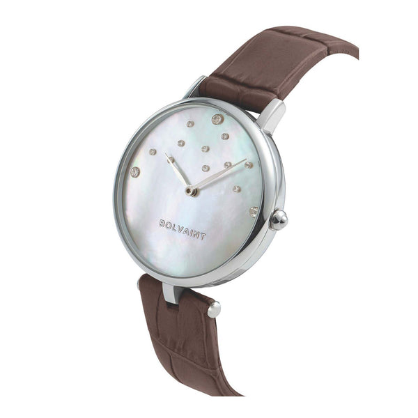 Nu’utea Mother-of-Pearl Ladies’ Watch - Umber Brown