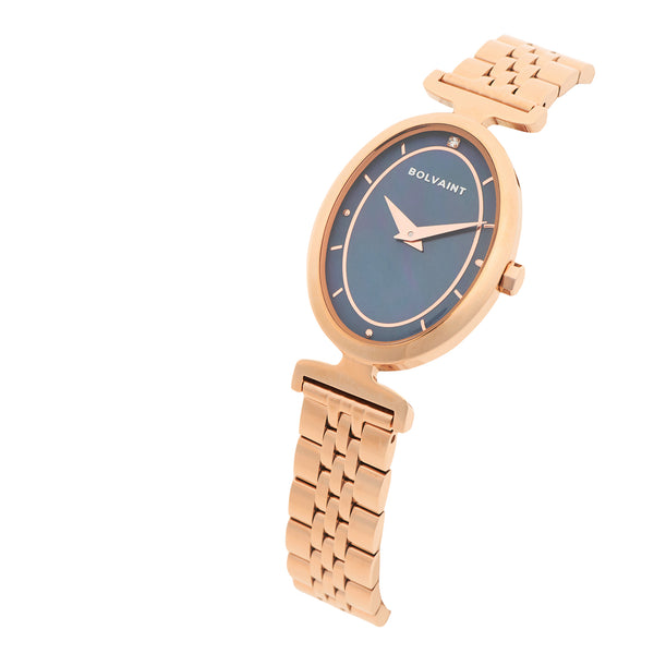 The Bolvaint Lumina Ladies' Watch - Midnight Navy and Rose Gold