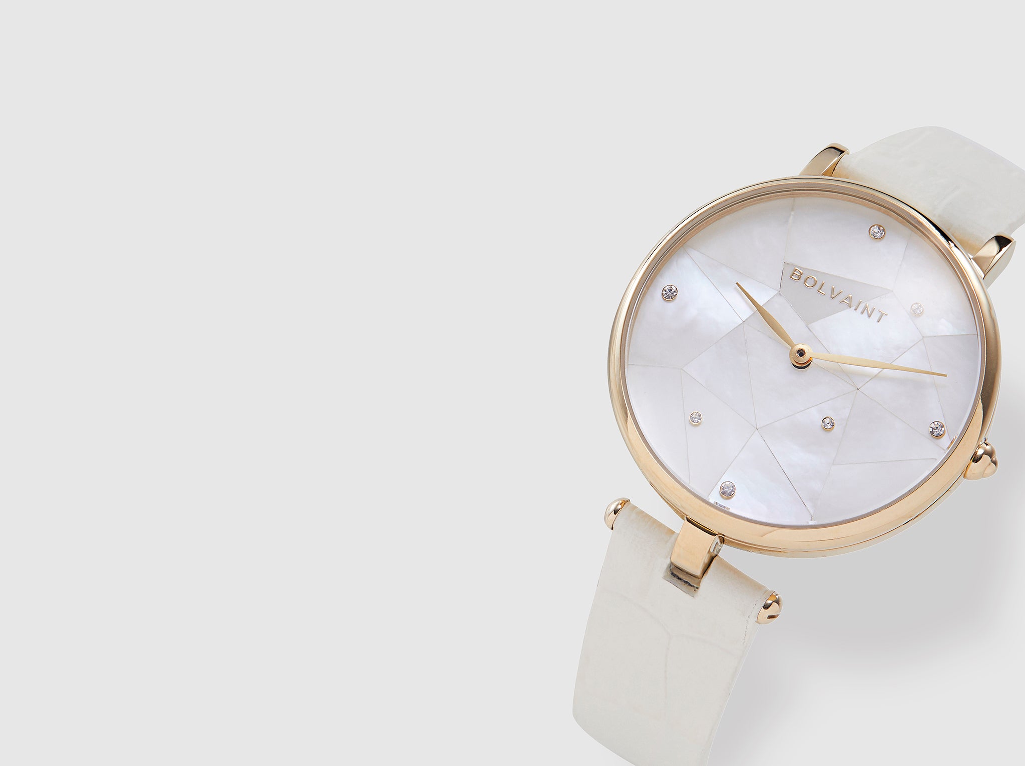 The Vainui Mother-of-Pearl Ladies' Watch - Gold & Ayoka White