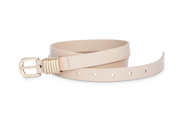 Céleste Women’s Leather Belt in Crème