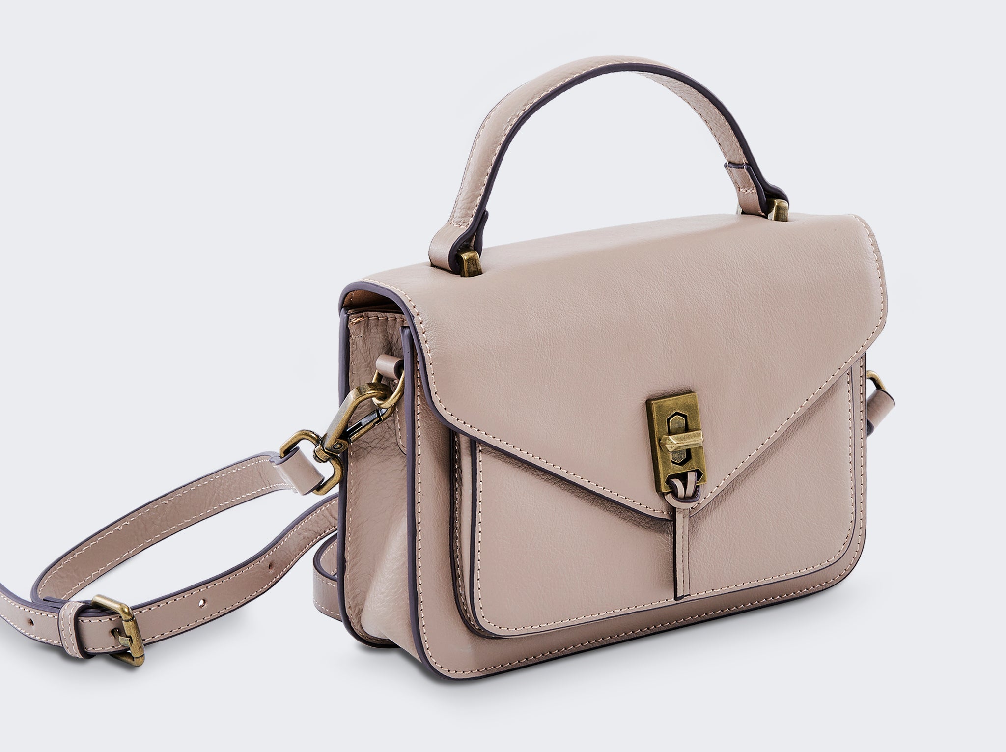 The Neuilly Shoulder Bag in Beige Sable
