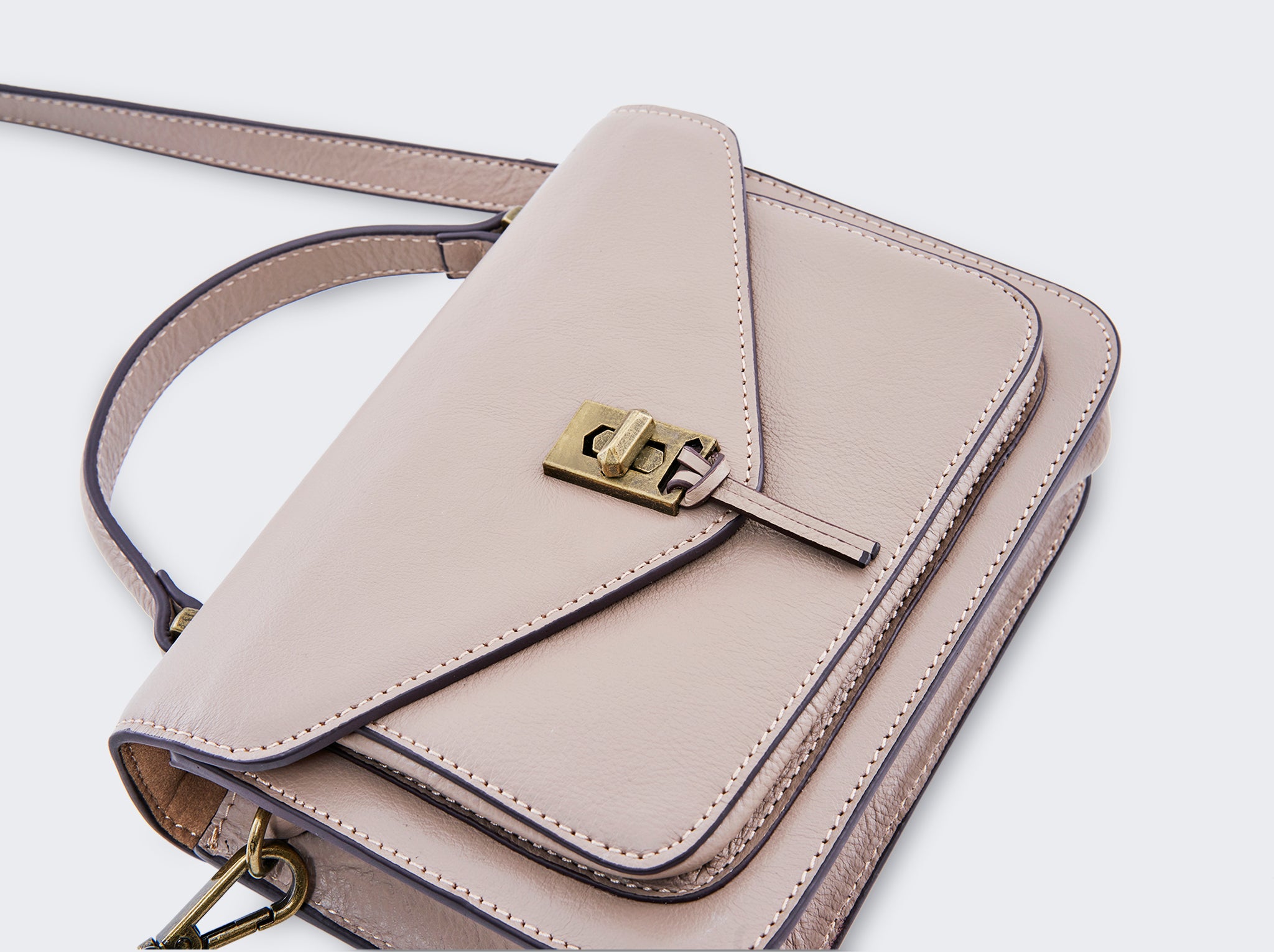 The Neuilly Shoulder Bag in Beige Sable