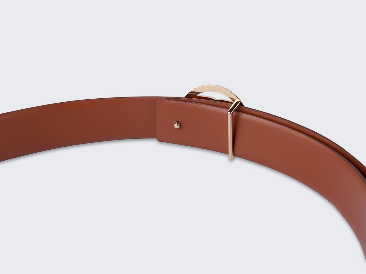 Trésor Women's Leather Belt Brown L
