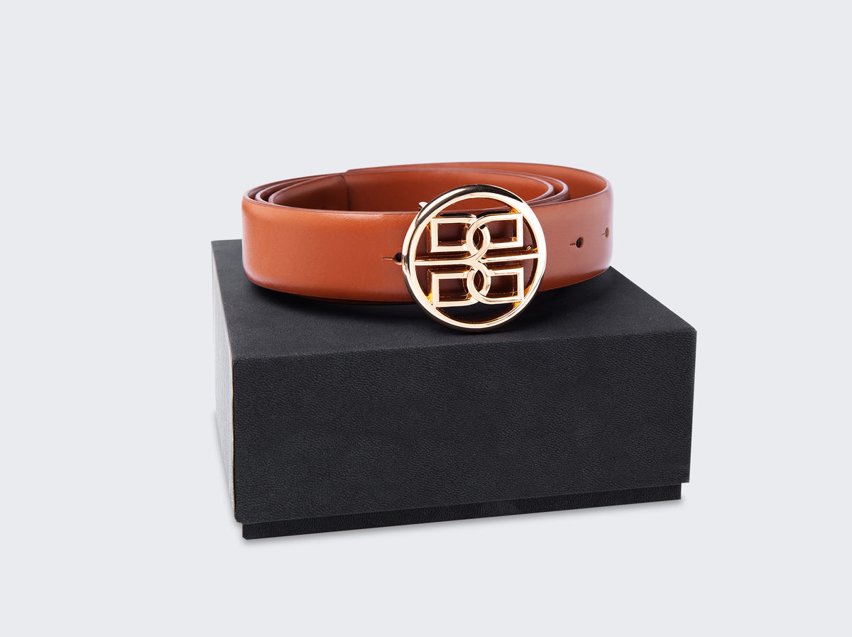 Trésor Women's Leather Belt Brown L