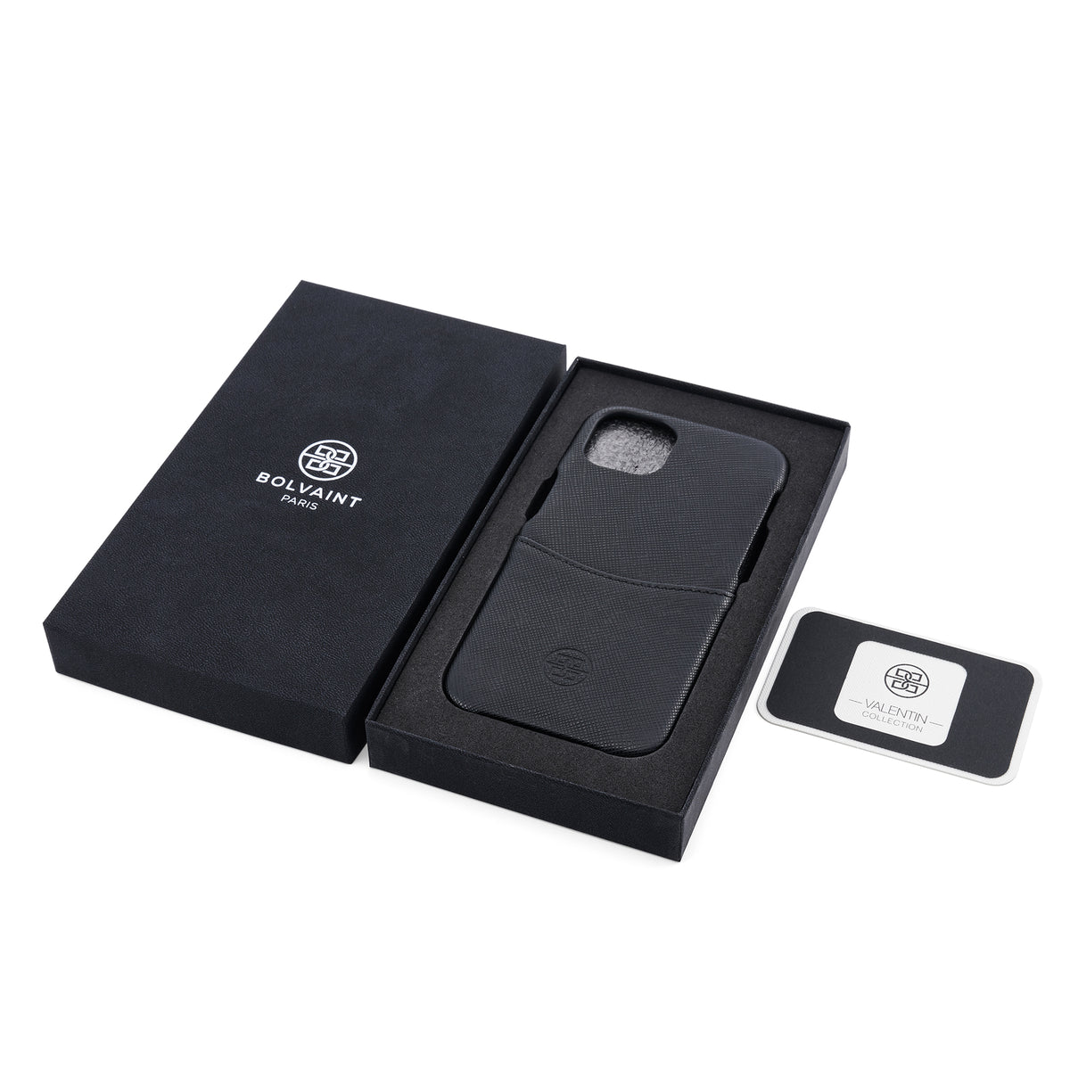 Avery iPhone 13 Case with Pocket in Twill Black