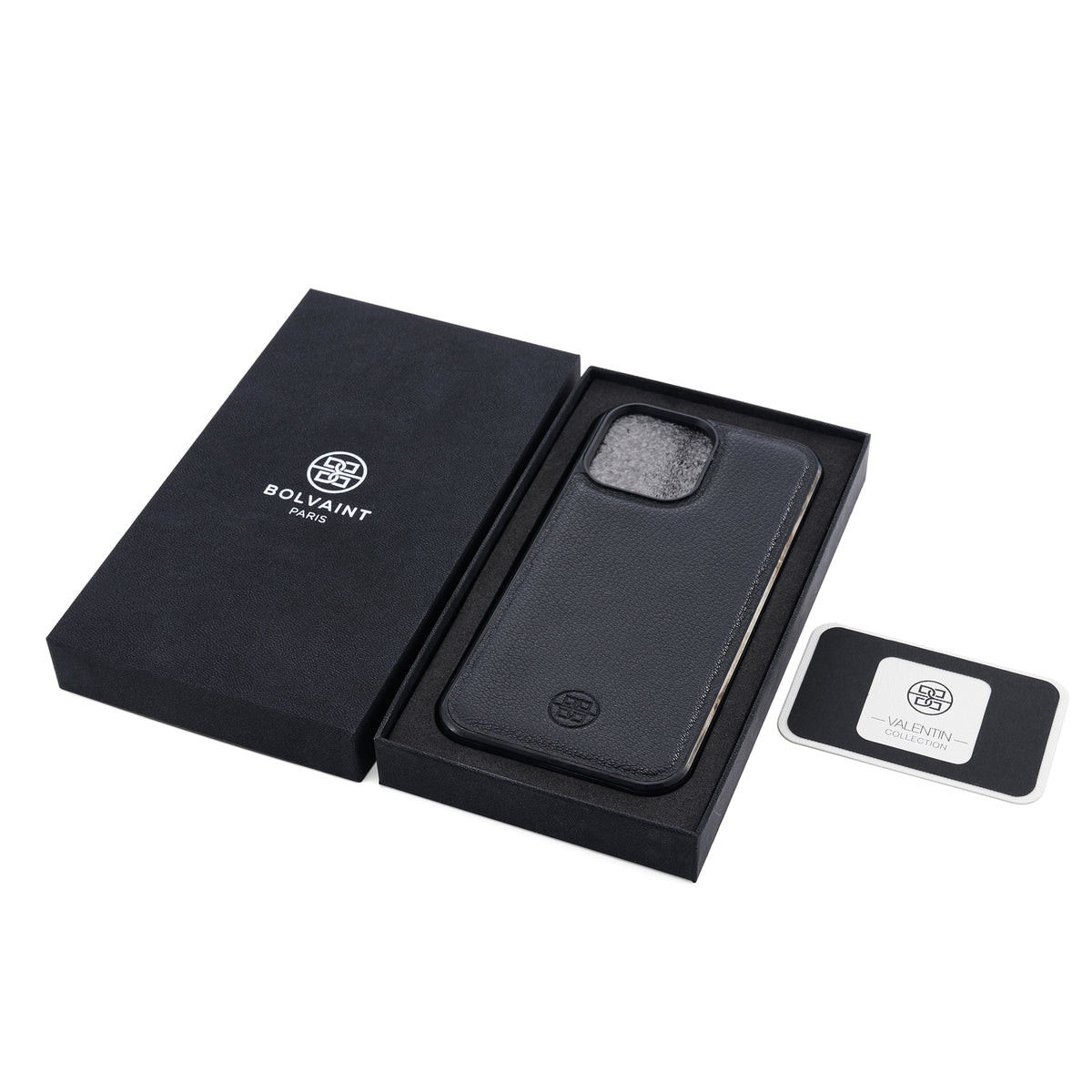 Karter iPhone 13 Pro Max Case in Pebble Grain Black