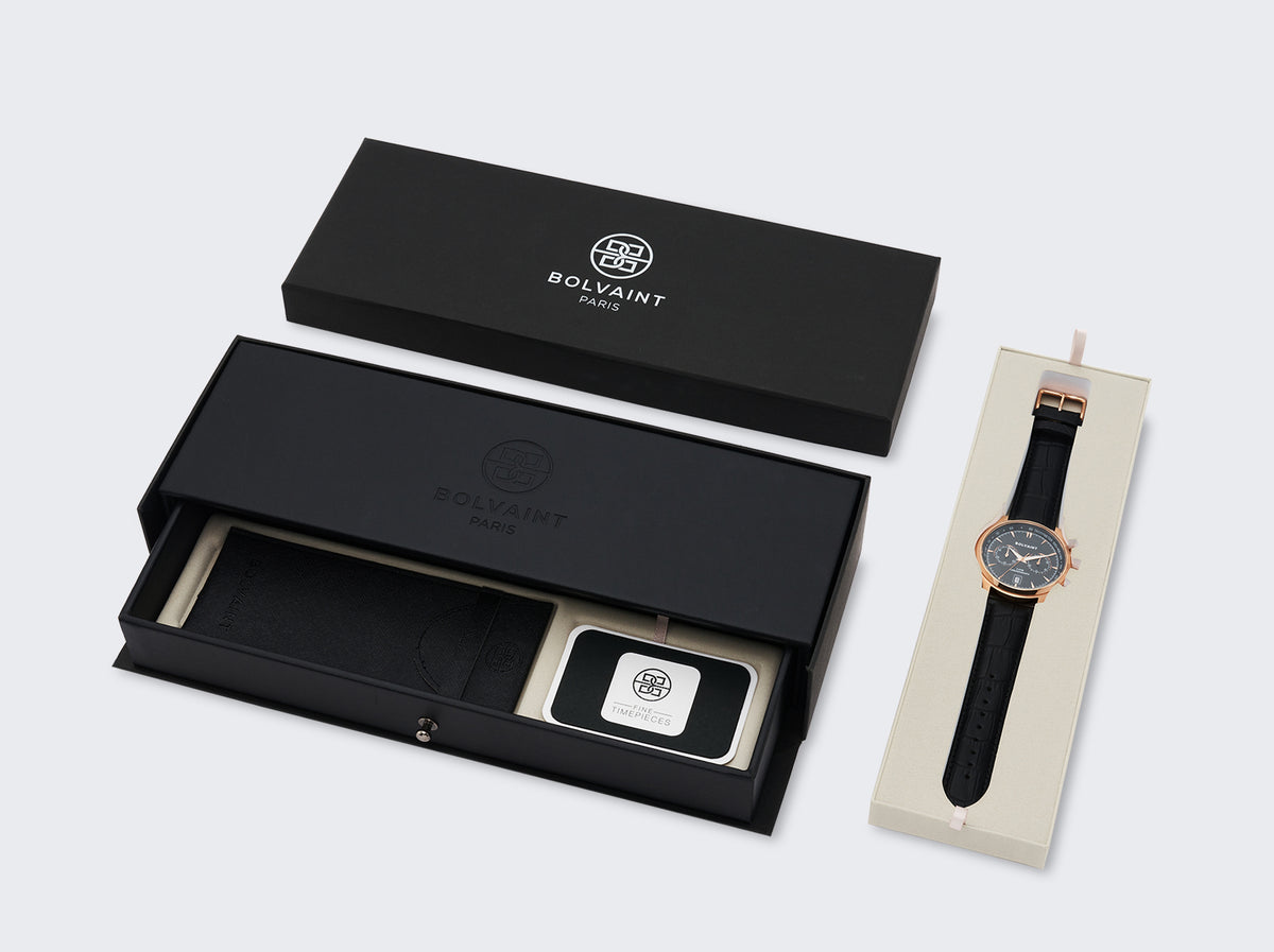 The Tempus Noir in Rose gold