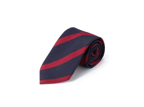 Tabit Oxford Stripe Wool and Silk Tie
