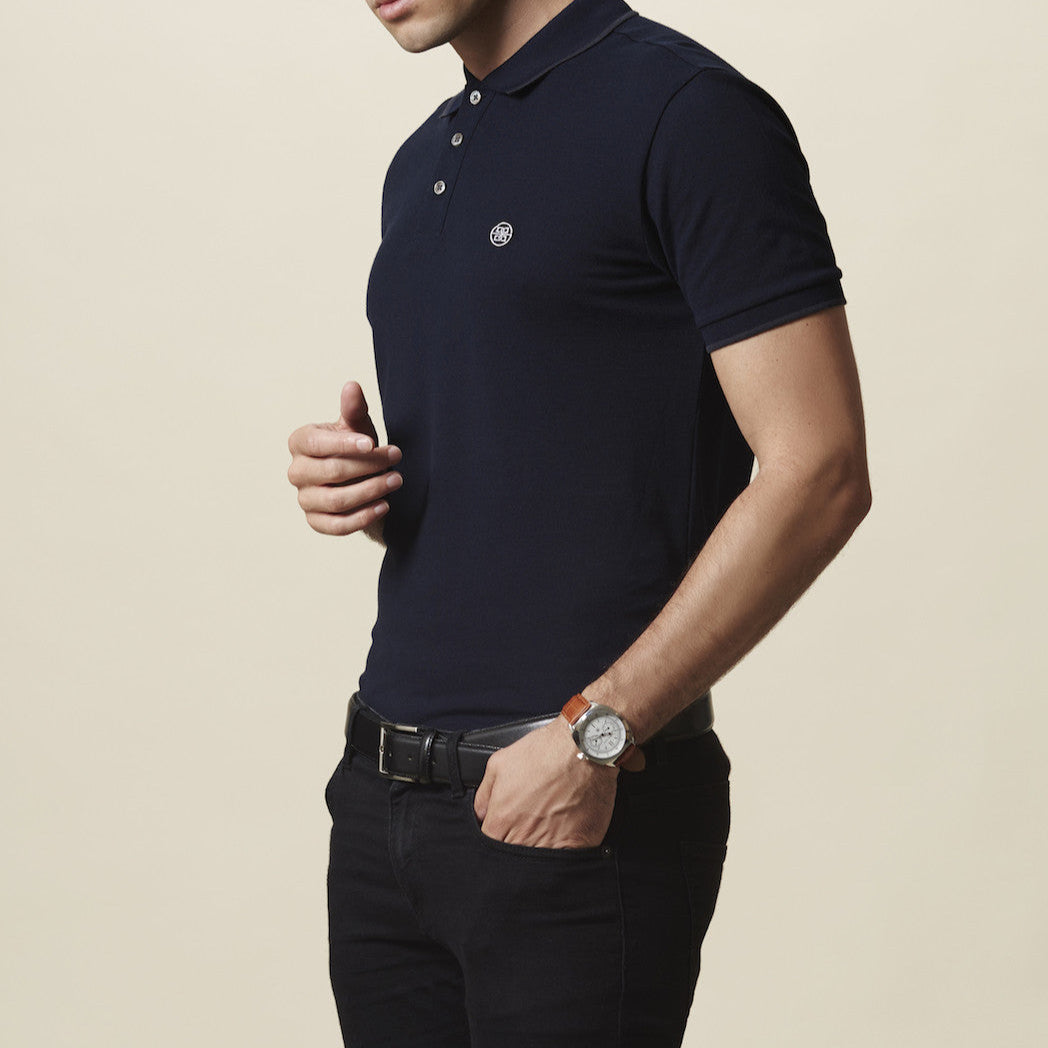 Abreu Polo Shirt in Deep Navy